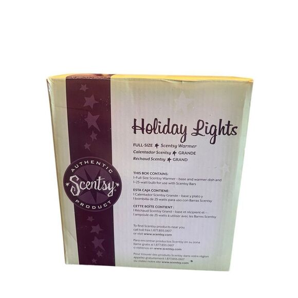 Scentsy Christmas Holiday Lights Electric Wax Warmer Full Size Retired Red New - Picture 6 of 6